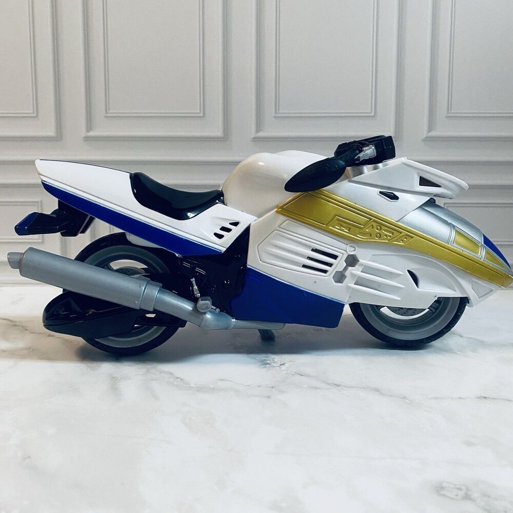 Hasbro Power Rangers Lightning Time Force Blue Ranger And Cycle Incomplete - Picture 6 of 7